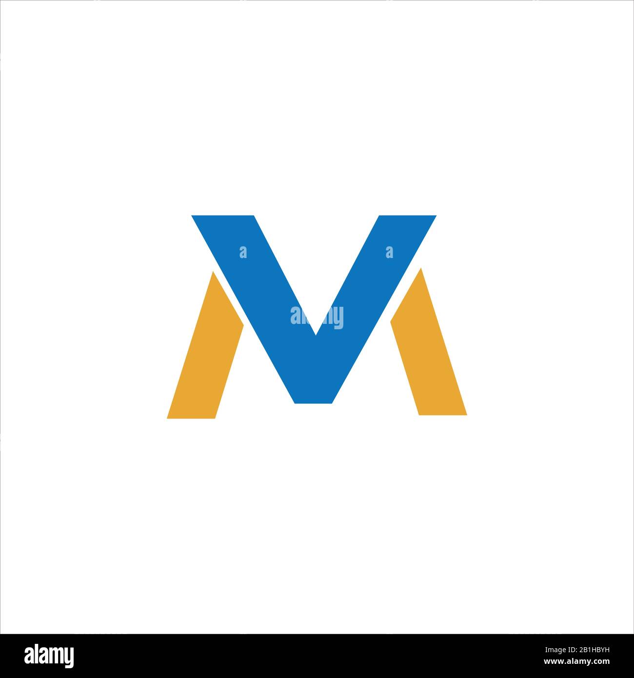 Initial letter mv or vm logo design template Stock Vector Image & Art ...