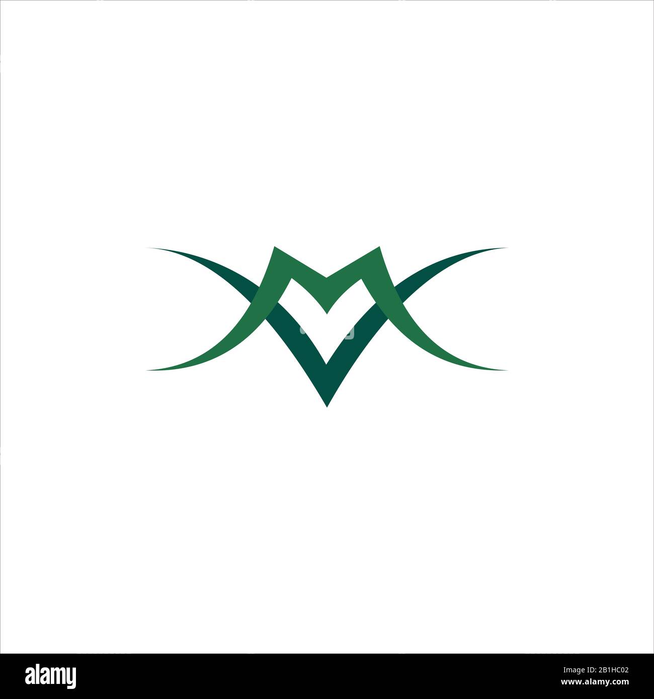 Initial letter mv or vm logo design template Stock Vector Image & Art ...