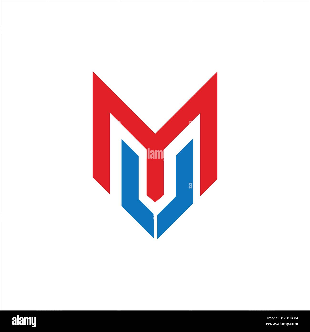 Initial letter mv or vm logo design template Stock Vector Image & Art ...