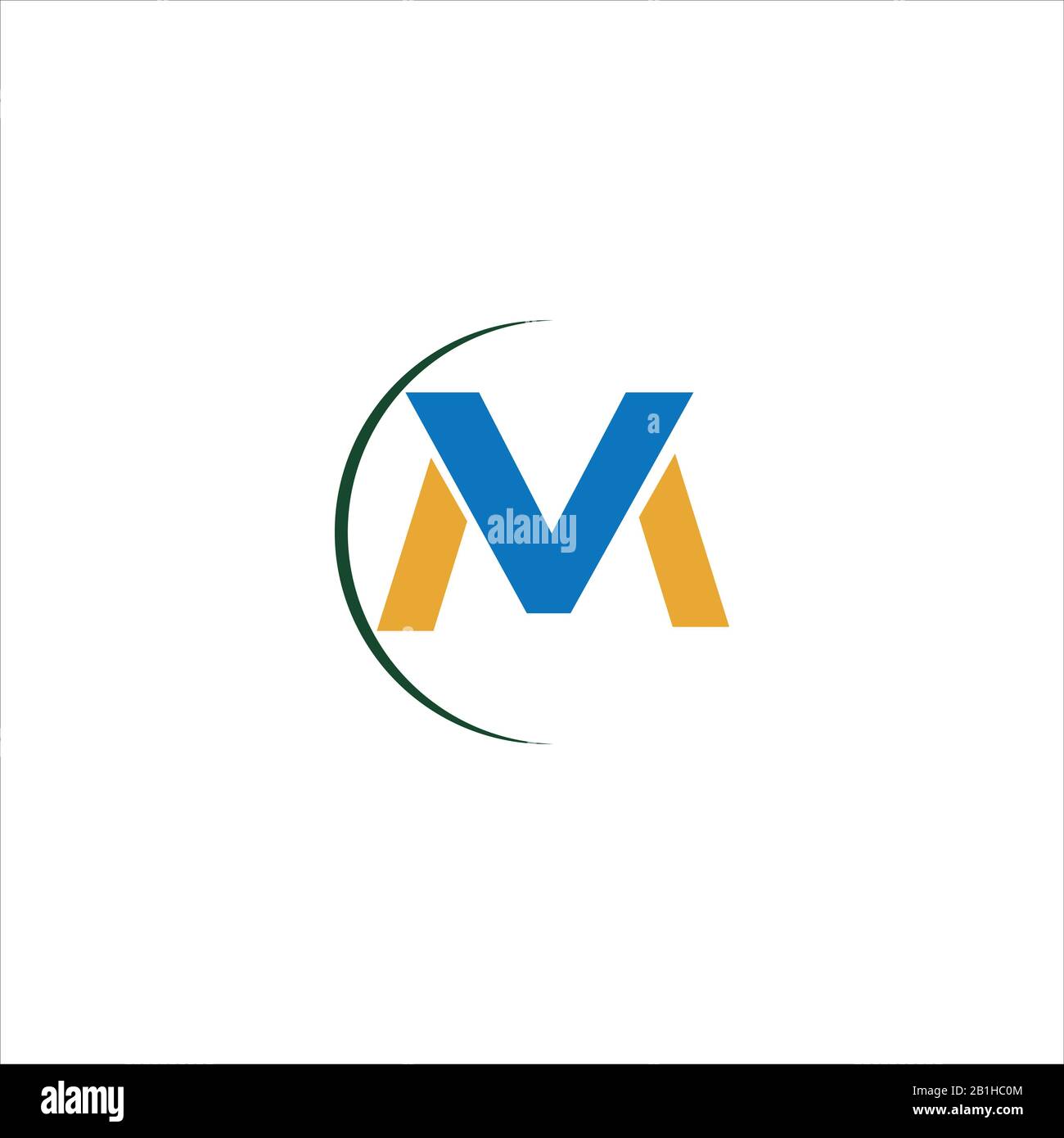 Initial letter mv or vm logo design template Stock Vector Image & Art ...