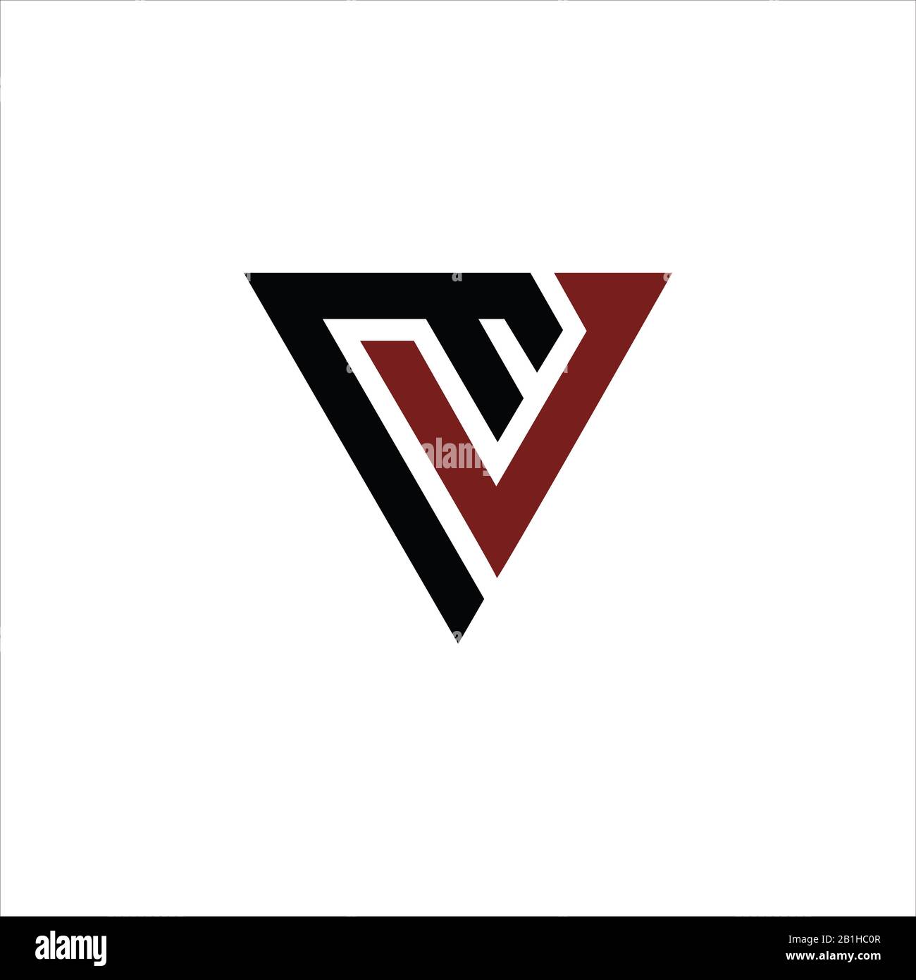 Initial letter mv or vm logo design template Stock Vector Image & Art ...