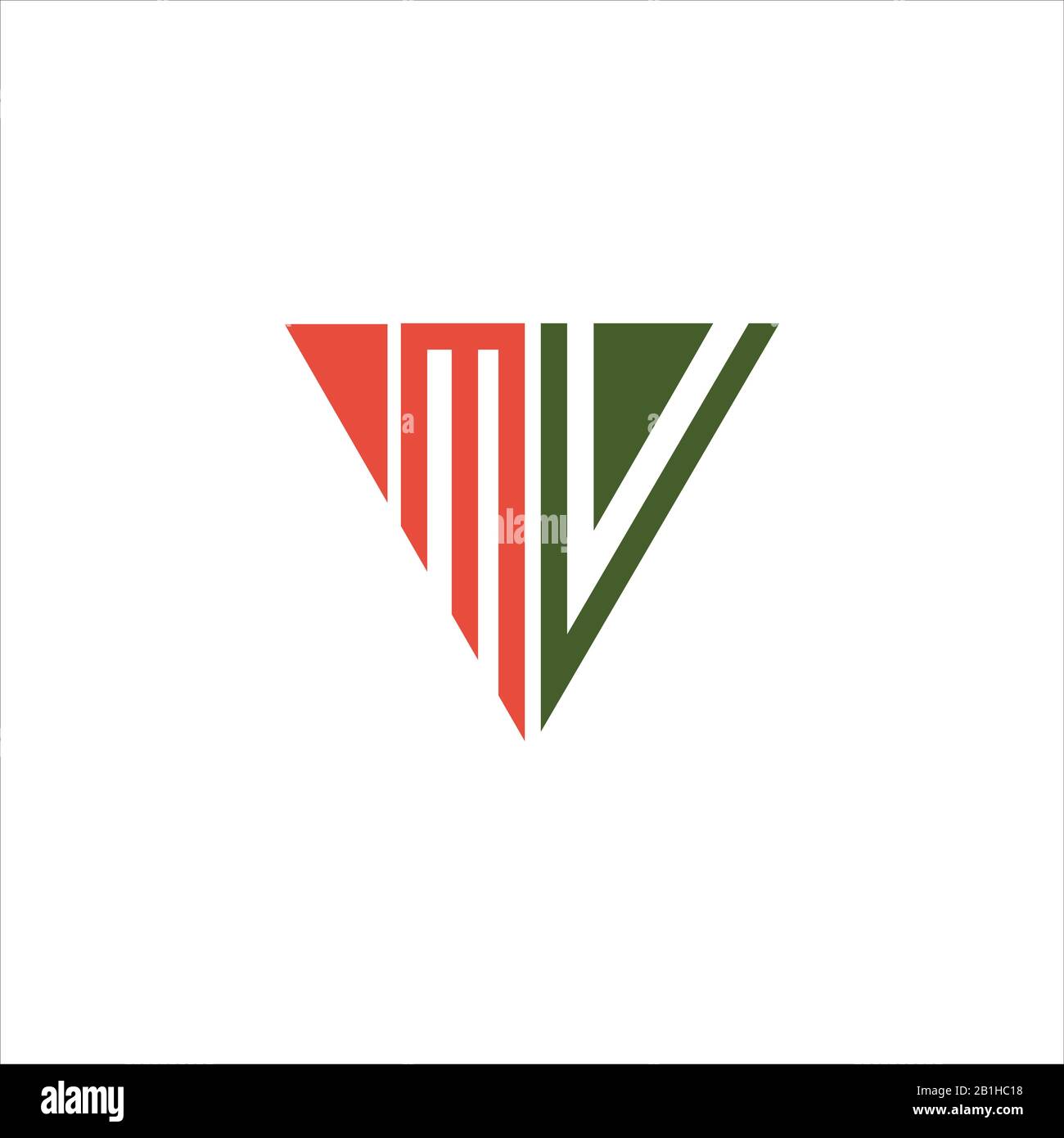 Initial letter mv or vm logo design template Stock Vector Image & Art ...