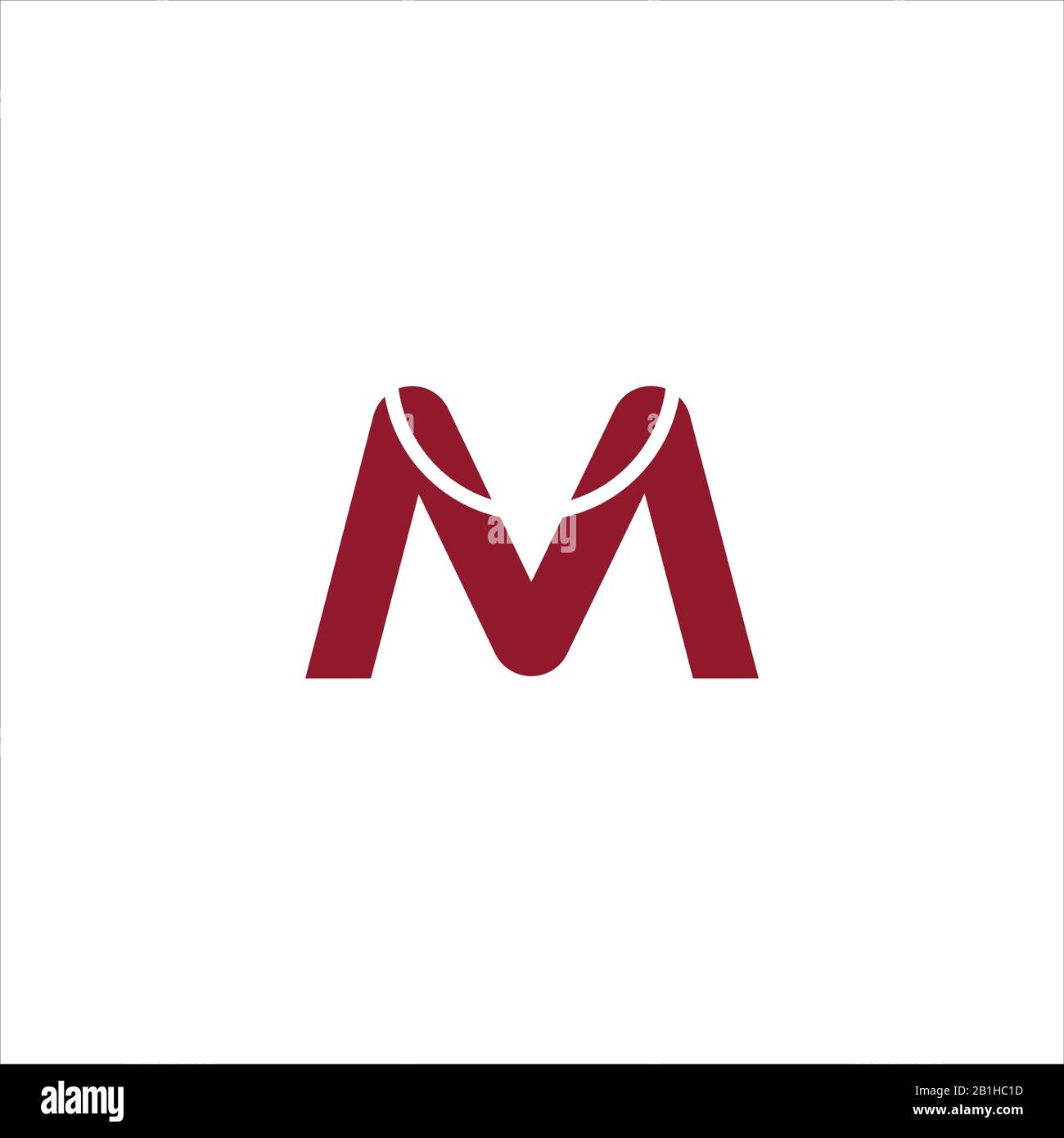 Initial letter mv or vm logo design template Stock Vector Image & Art ...