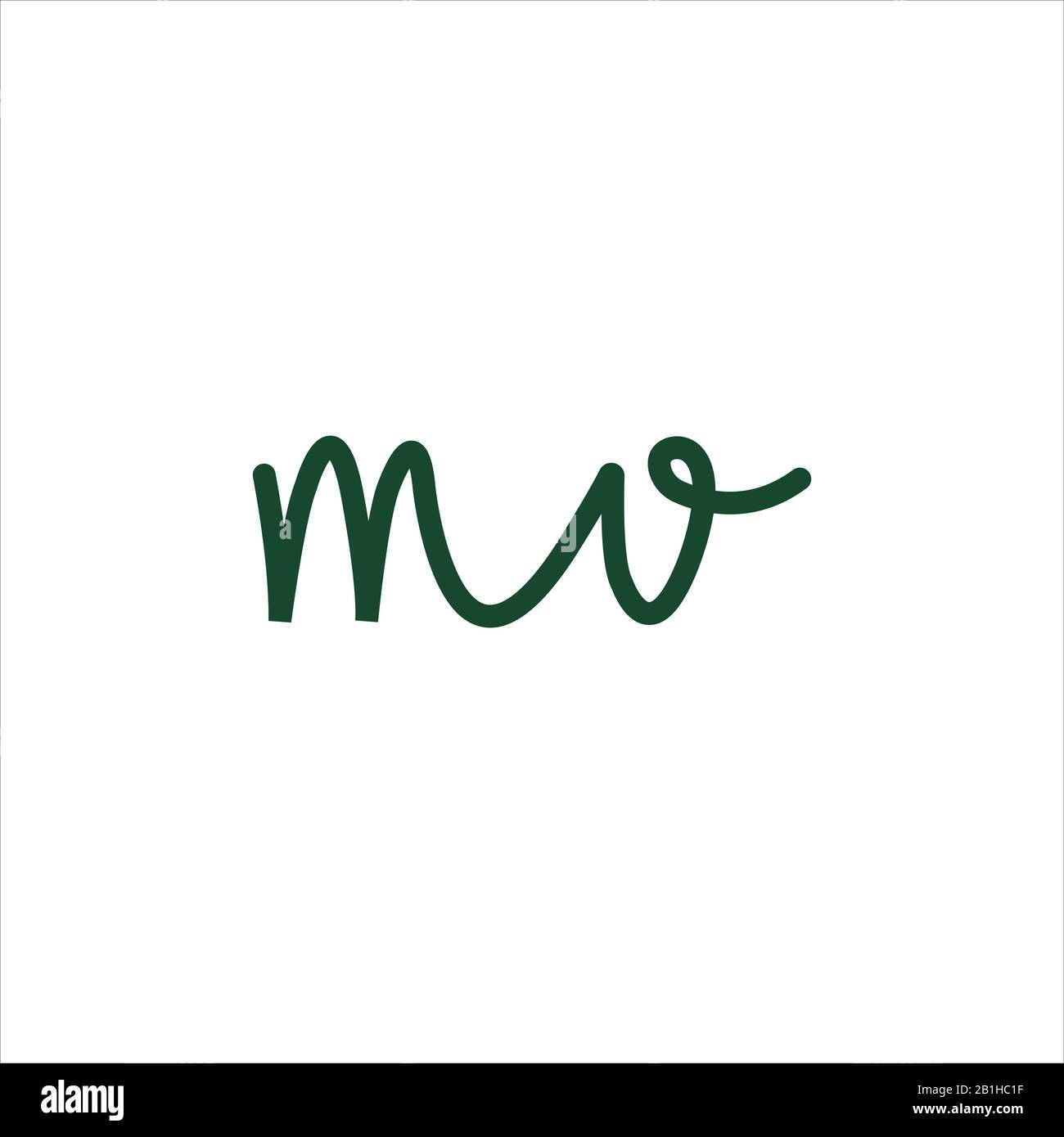 Initial letter mv or vm logo design template Stock Vector Image & Art ...