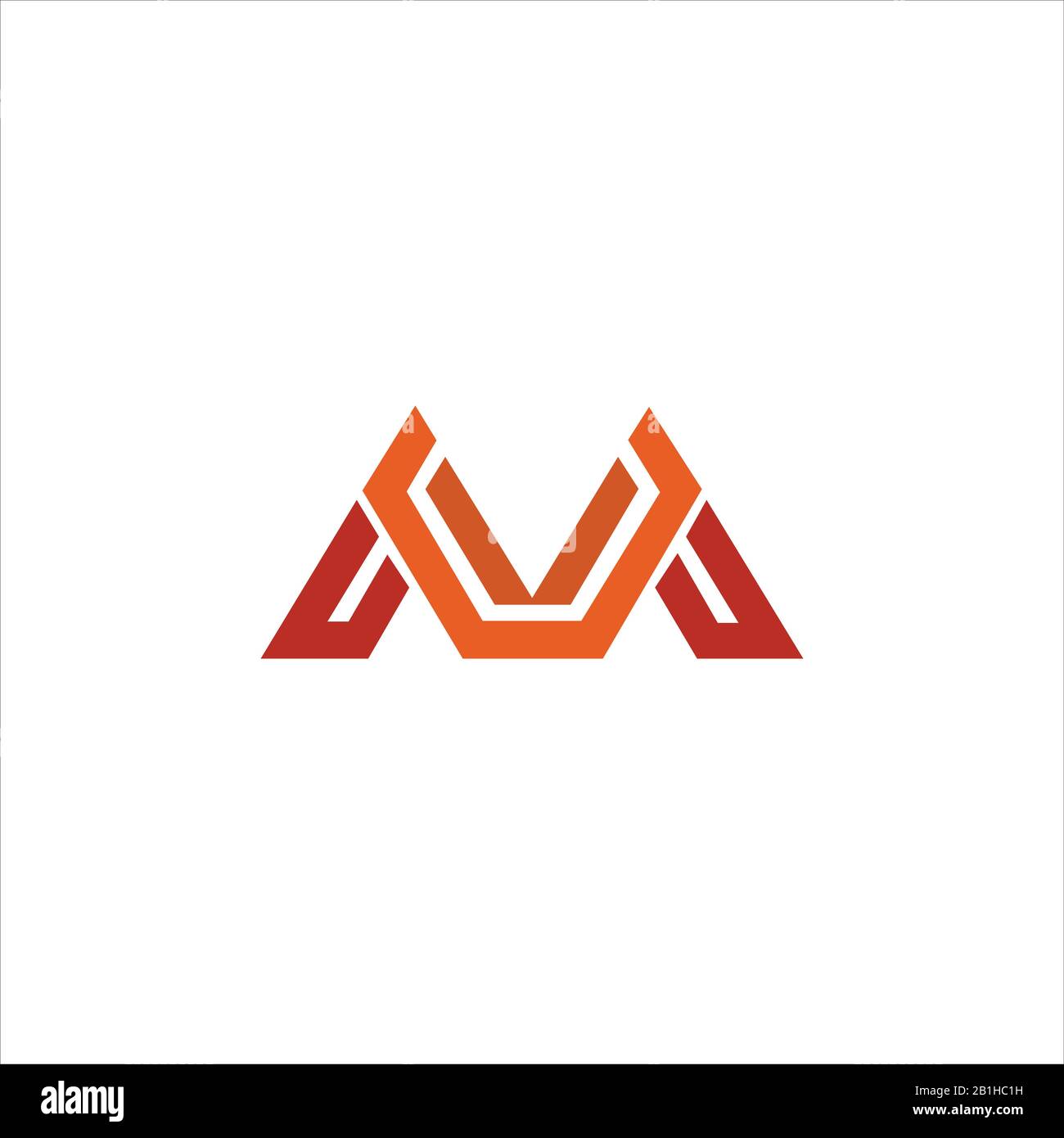 Initial letter mv or vm logo design template Stock Vector Image & Art ...