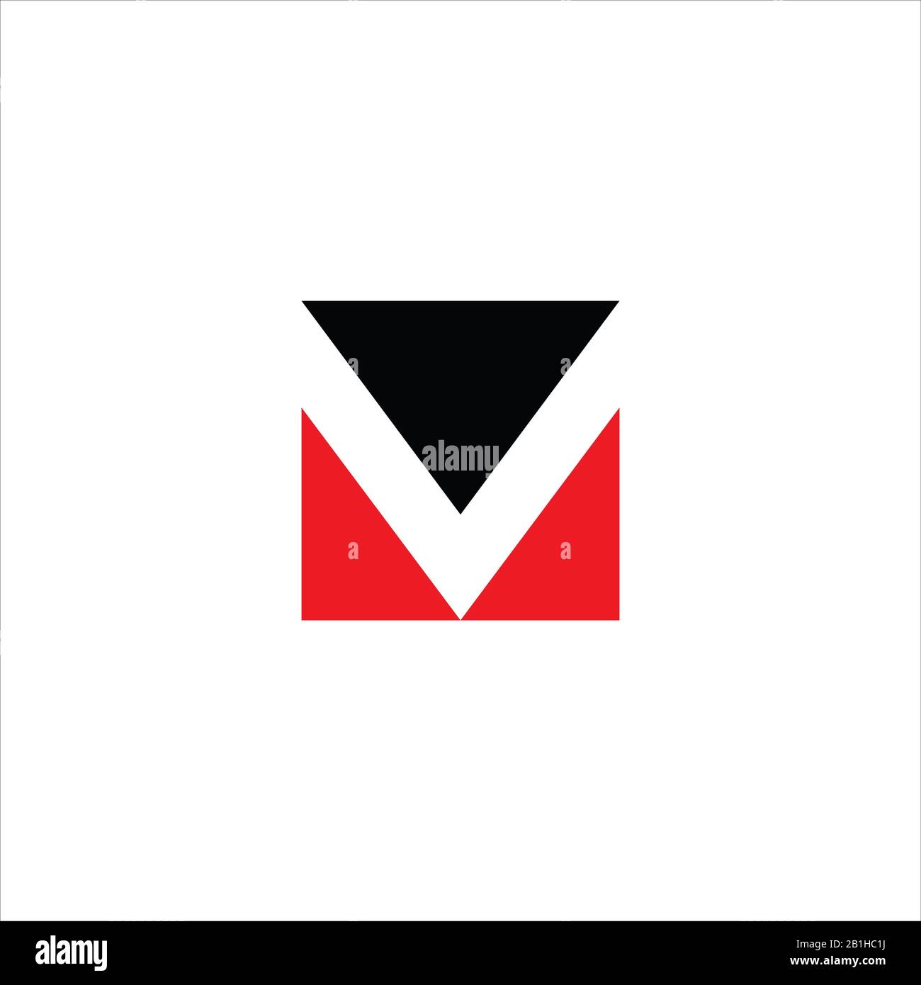 Initial letter mv or vm logo design template Stock Vector Image & Art ...