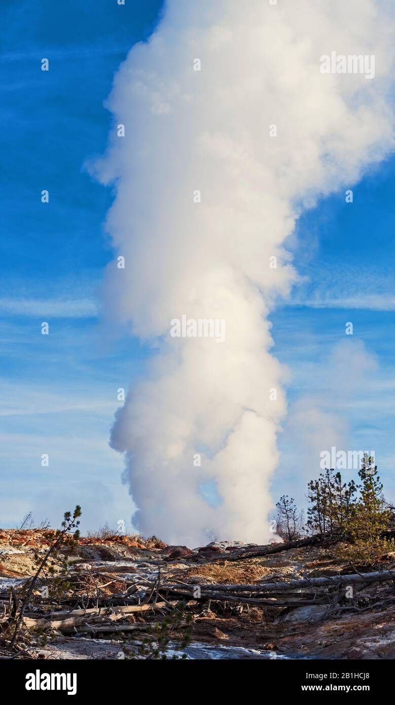 Erupting geyser steaming eruption hires stock photography and images