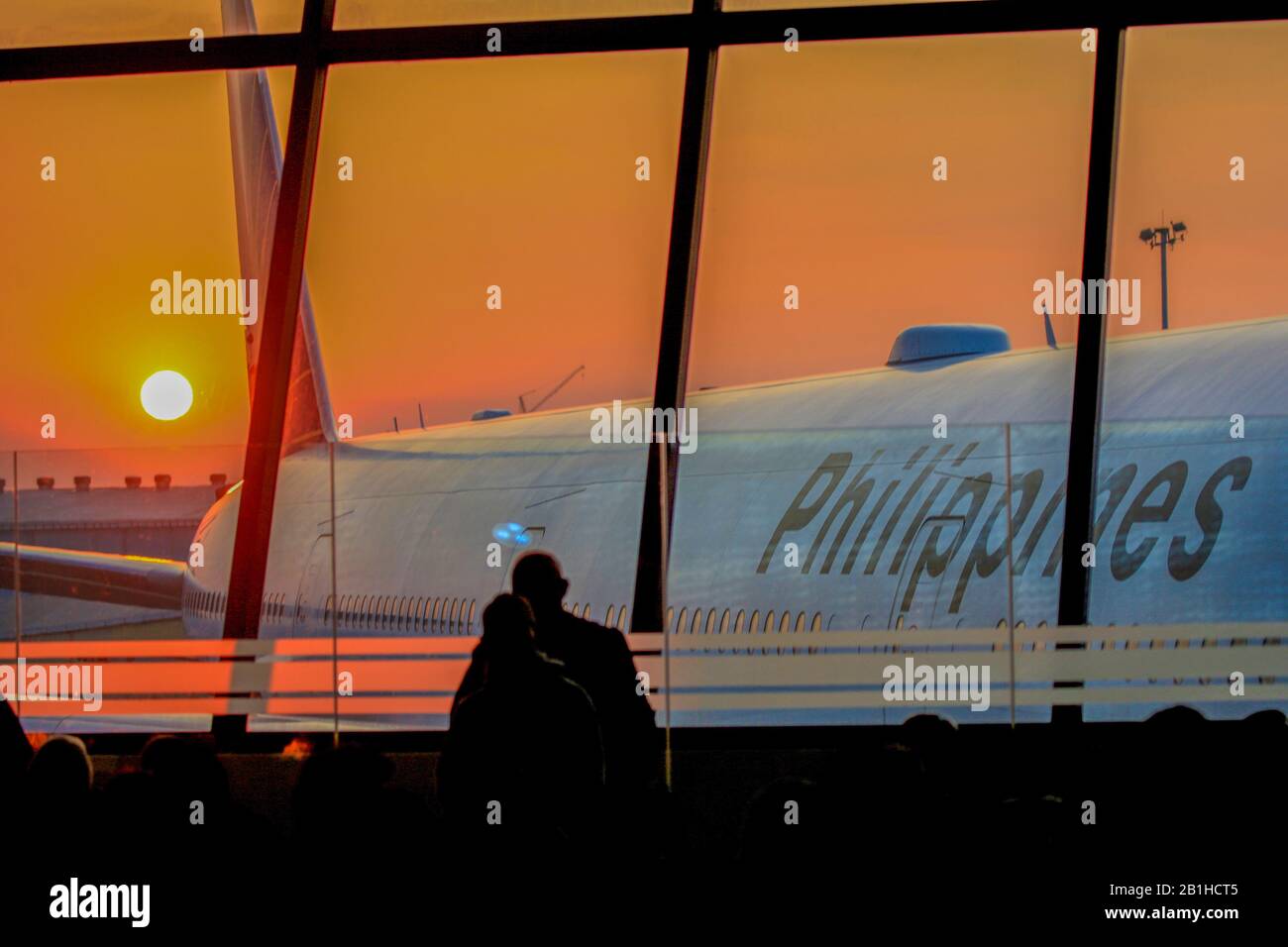 Travelers at Ninoy Aquino International Airport (NAIA) in Manila, Philippines Stock Photo
