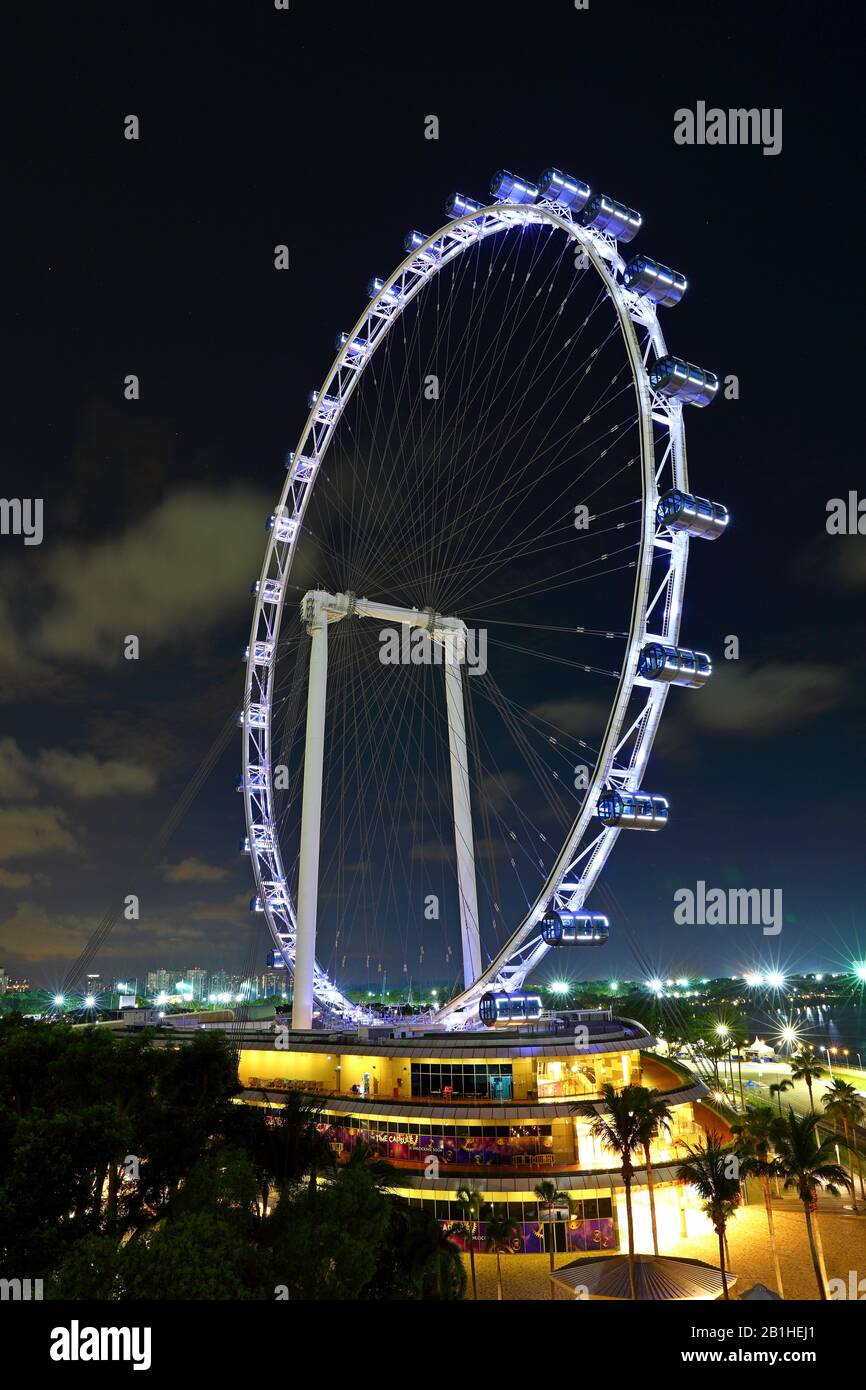 Gardens By The Bay and Singapore Flyer in Singapore Stock Photo - Alamy