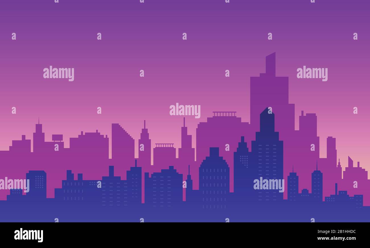 Modern city building in the night. Urban landscape Stock Vector Image ...