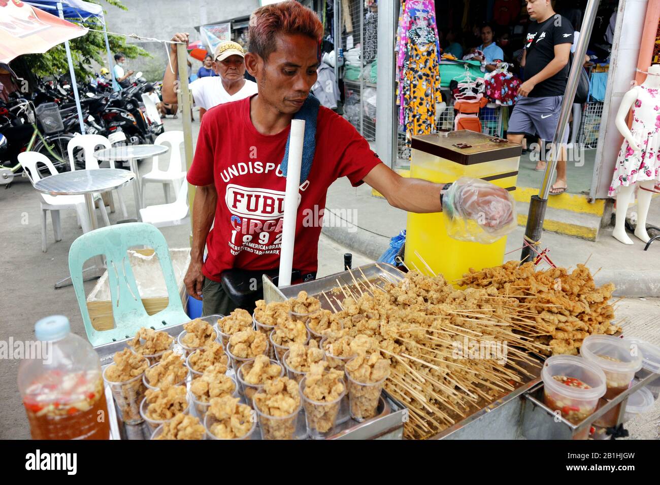 Taytay, Rizal, Philippines February 20, 2020 Street food vendor