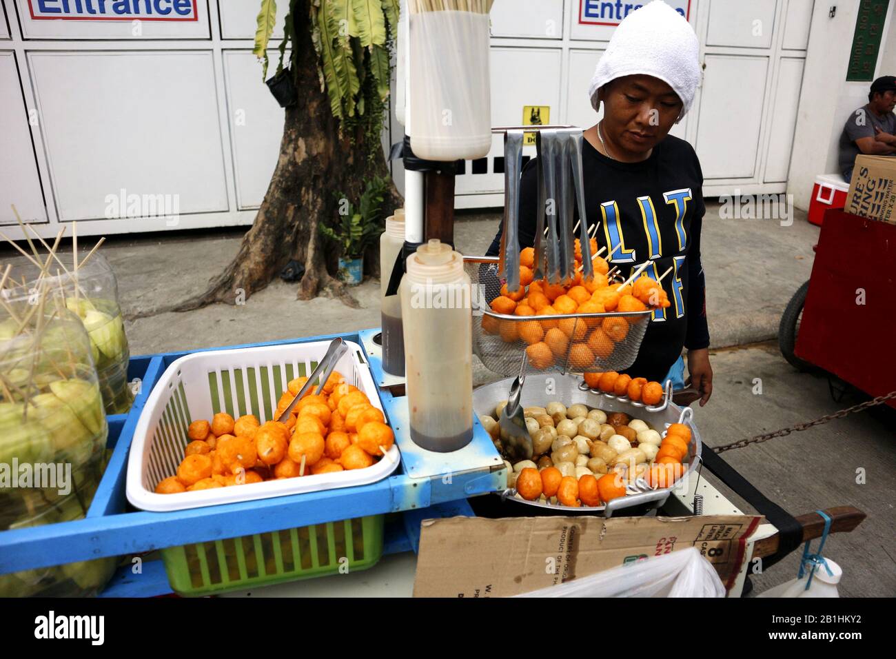 Taytay, Rizal, Philippines - February 20, 2020: Street food vendor