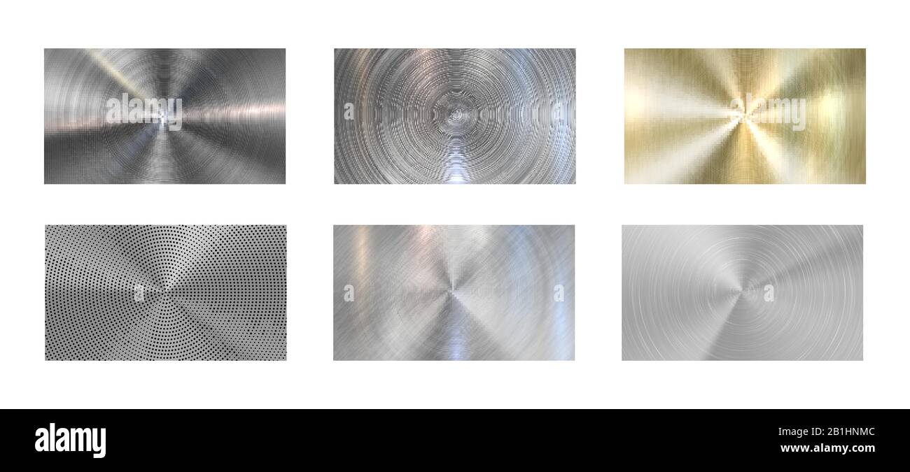 Circular metal texture. Radial brushed metals, grey steel and metallic