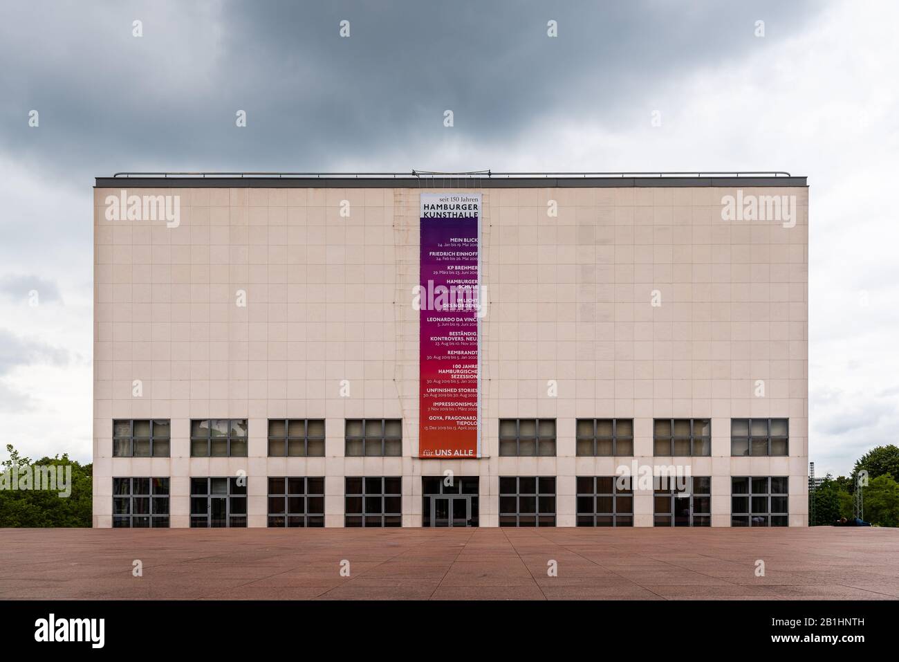 Hamburg, Germany - August 4, 2019: Galerie der Gegenwart (Gallery of Contemporary Art) a modern building in Hamburger Kunsthalle art Museum Stock Photo