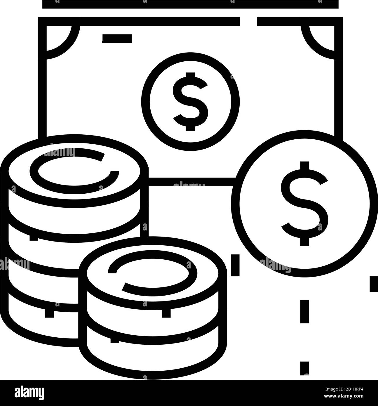 Financial possibilities line icon, concept sign, outline vector illustration, linear symbol. Stock Vector
