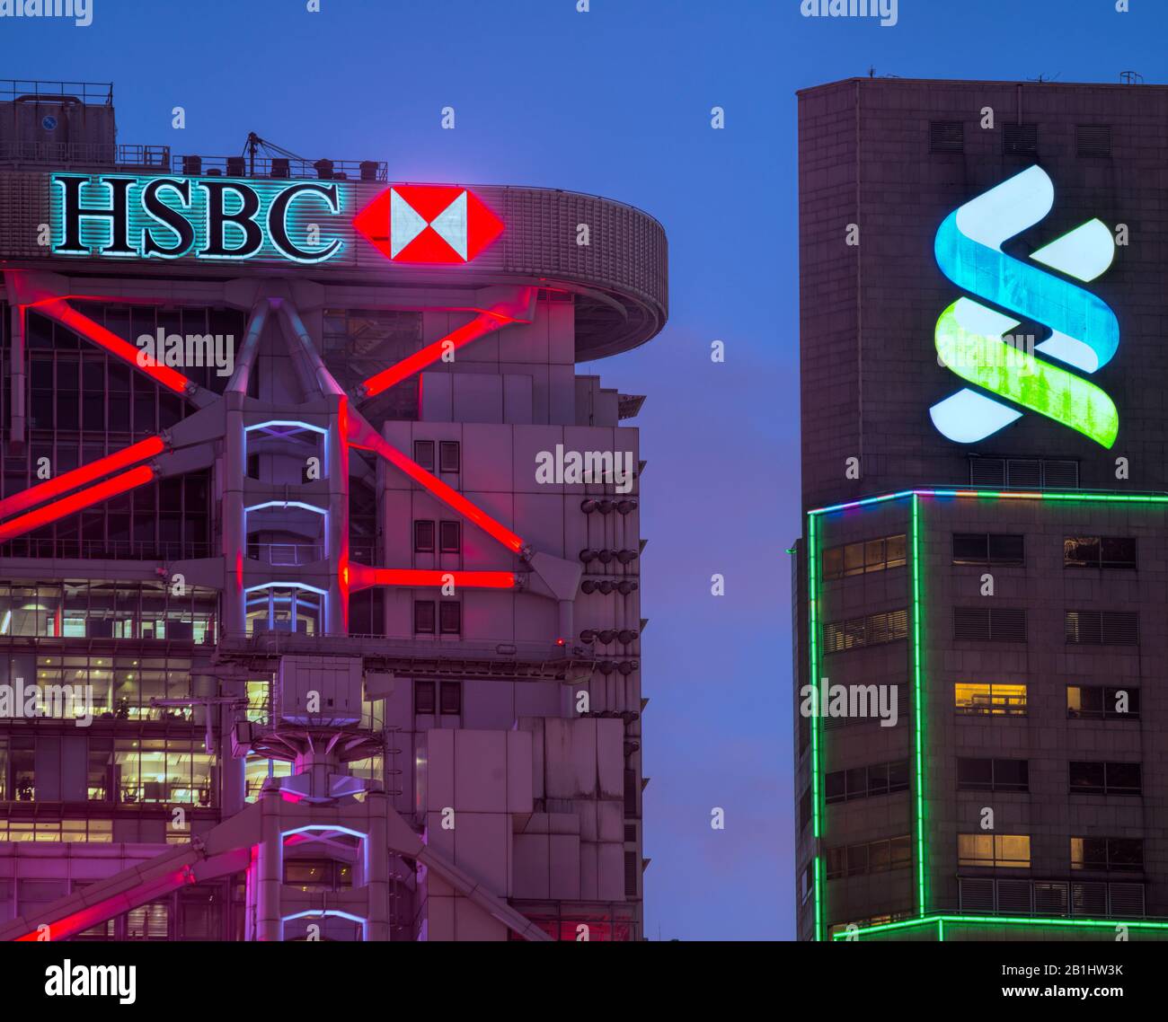 The Hong Kong and Shanghai bank, and Standard Chartered bank, Central