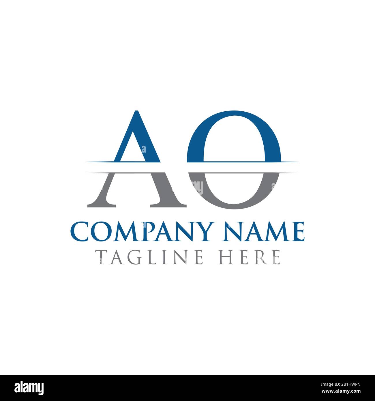 Initial AO Letter Logo With Creative Modern Business Typography Vector