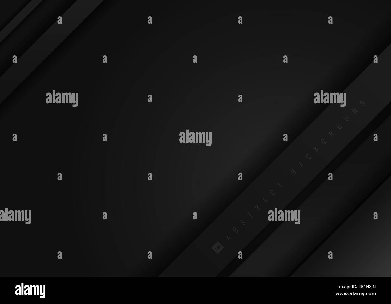 Abstract 3D black layer paper overlay background with space for your