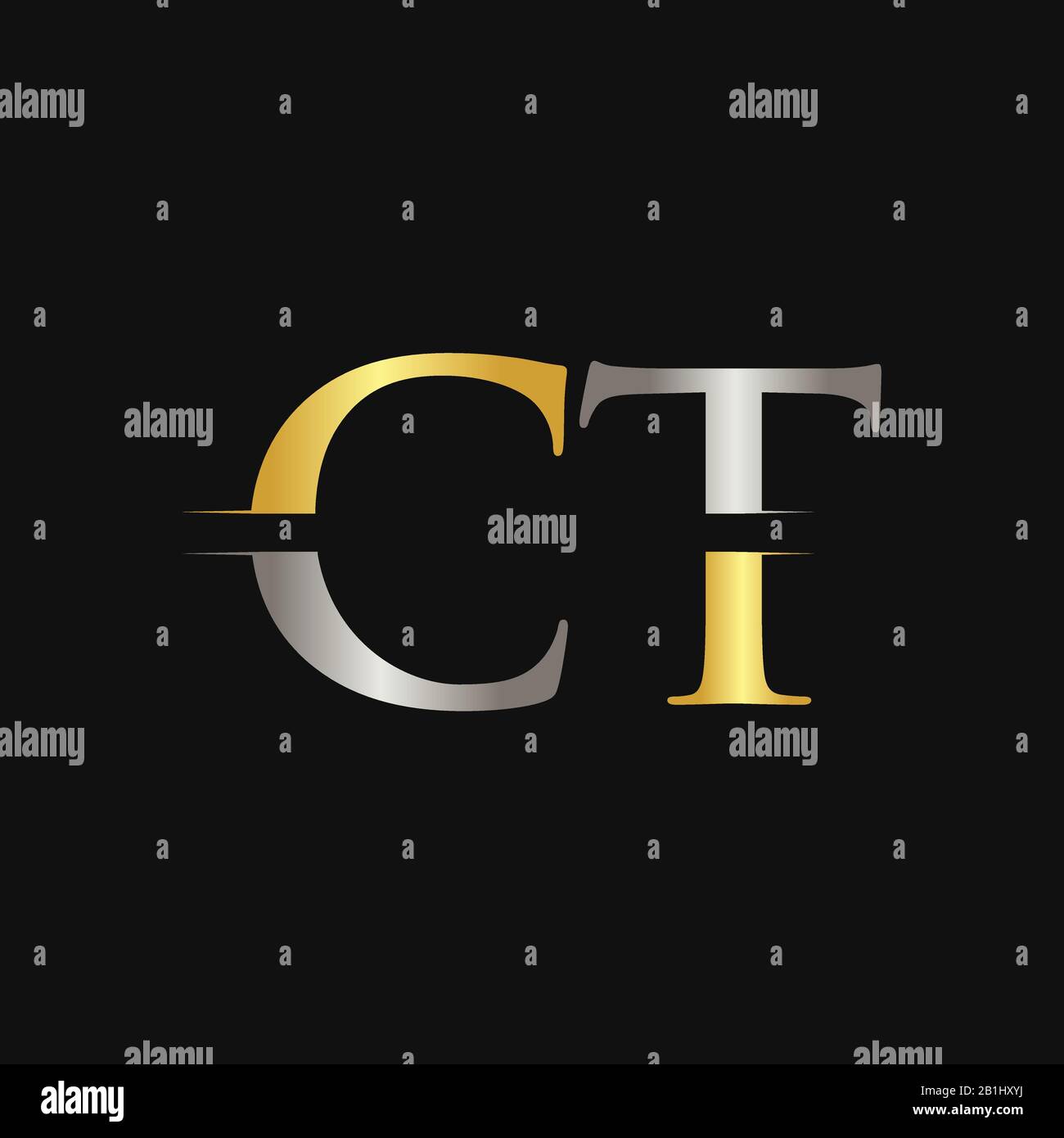 Initial CT Letter Logo With Creative Modern Business Typography Vector Template. Creative