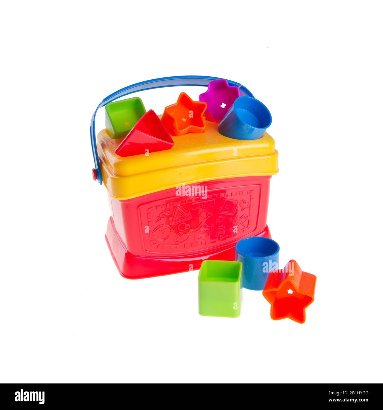 Toy or baby toy plastic shape sorter on background new Stock Photo - Alamy