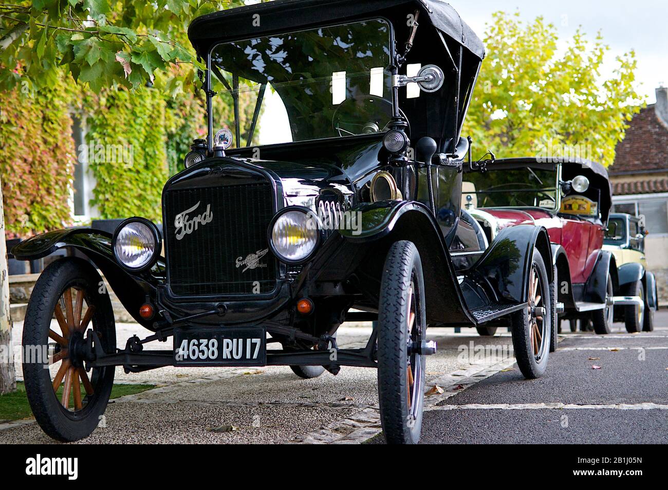 Ford T Oldtimer during the event 'Balade Perigord & Lot' on 3-4 October 2015 in the South of France. Stock Photo