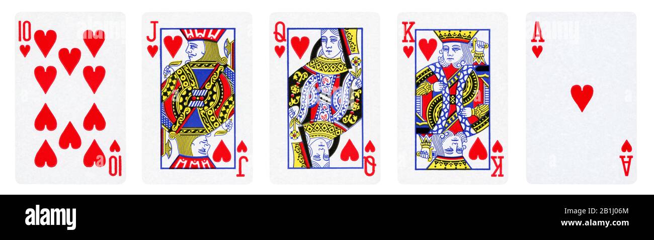 Set of playing cards vector: Ten, Jack, Queen, King, Ace Stock Vector by  ©rlmf.net 92459204