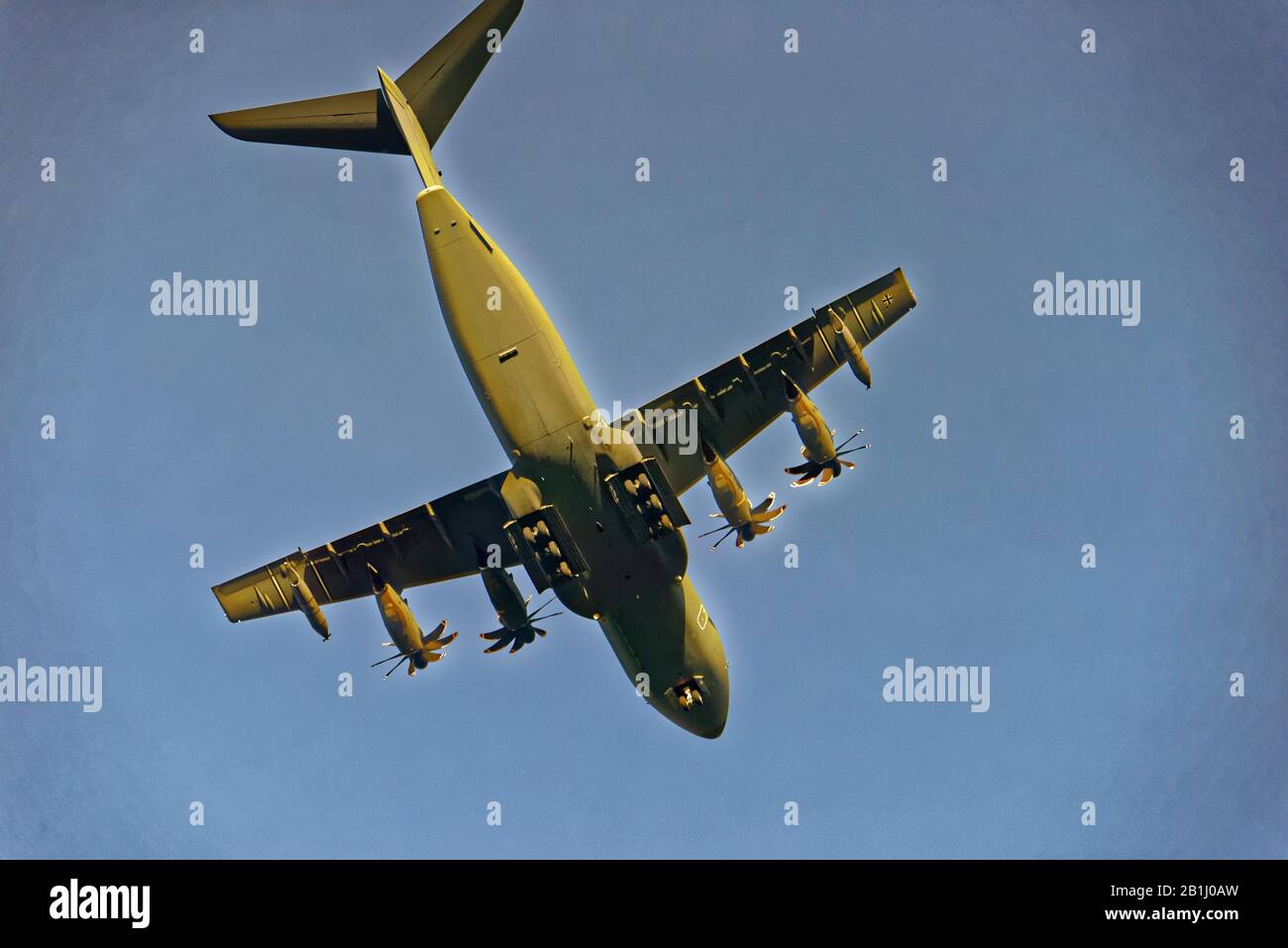Airplane flying in Sky Stock Photo
