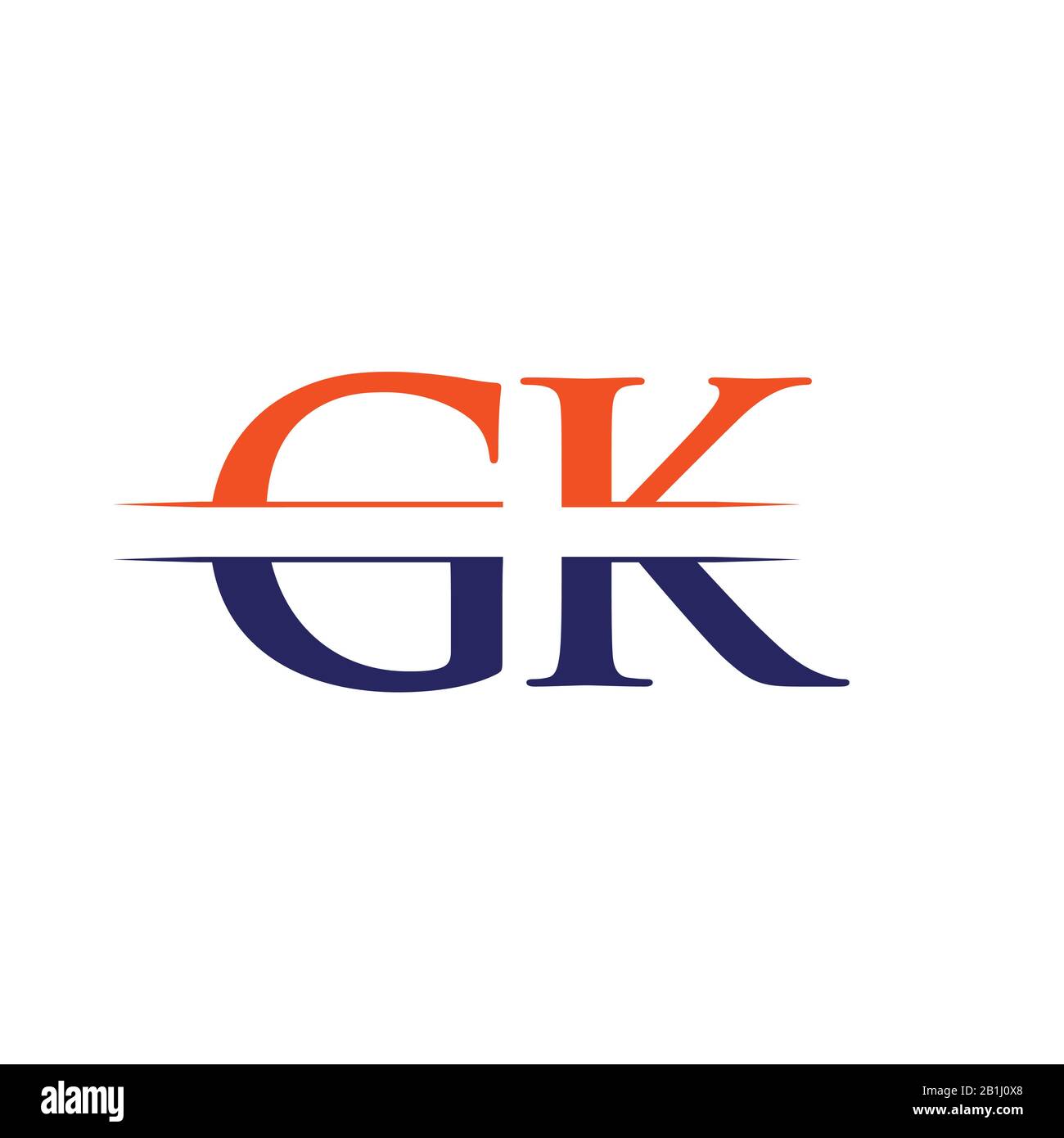 Gk Letter Type Logo Design Vector Template Abstract Letter Gk Logo Design Stock Vector Image Art Alamy