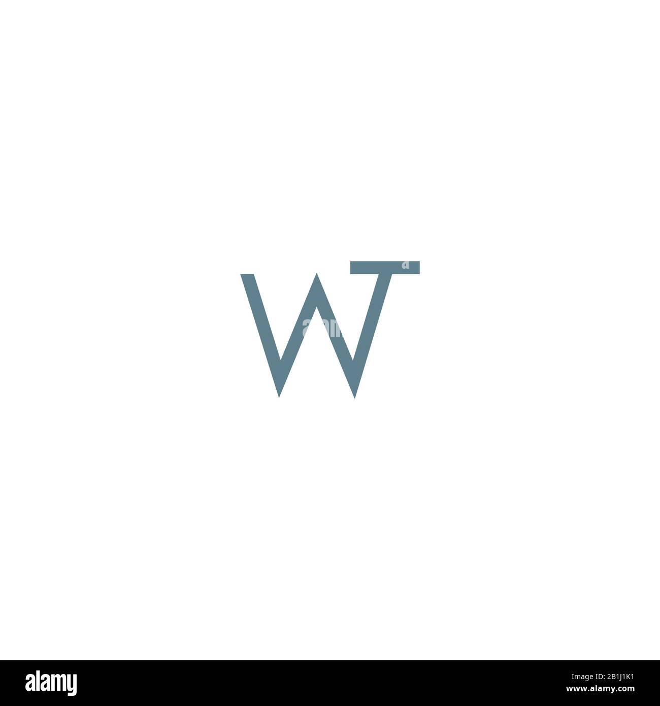 Initial letter wt logo or tw logo vector design template Stock Vector ...