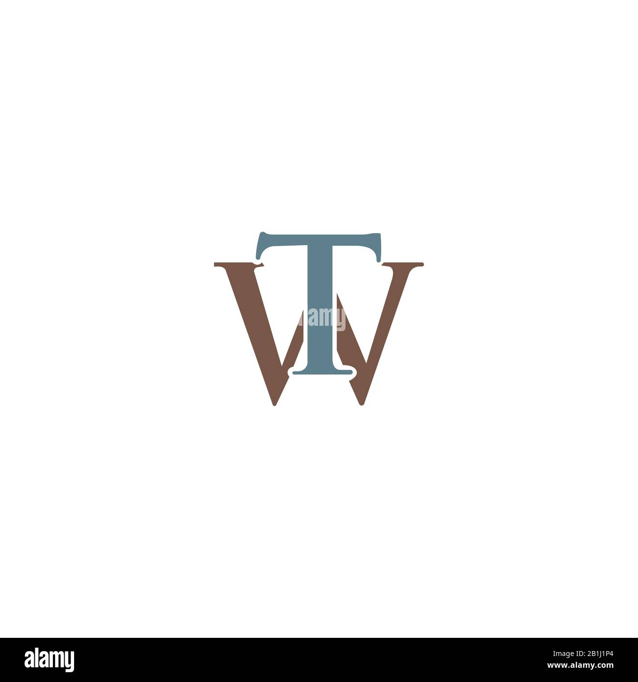 Initial letter wt logo or tw logo vector design template Stock Vector ...