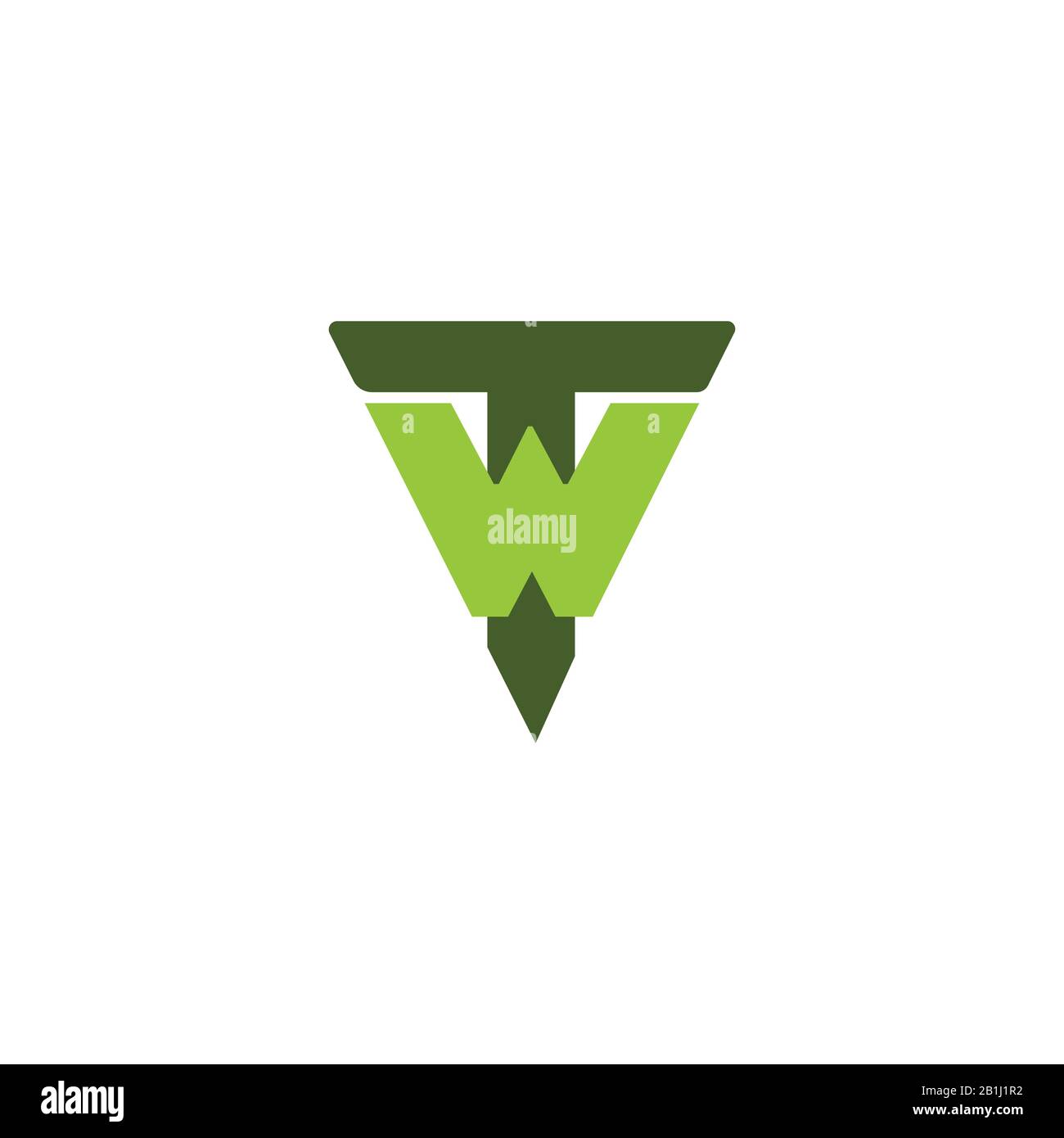 Initial letter wt  logo or tw logo vector design template Stock Vector