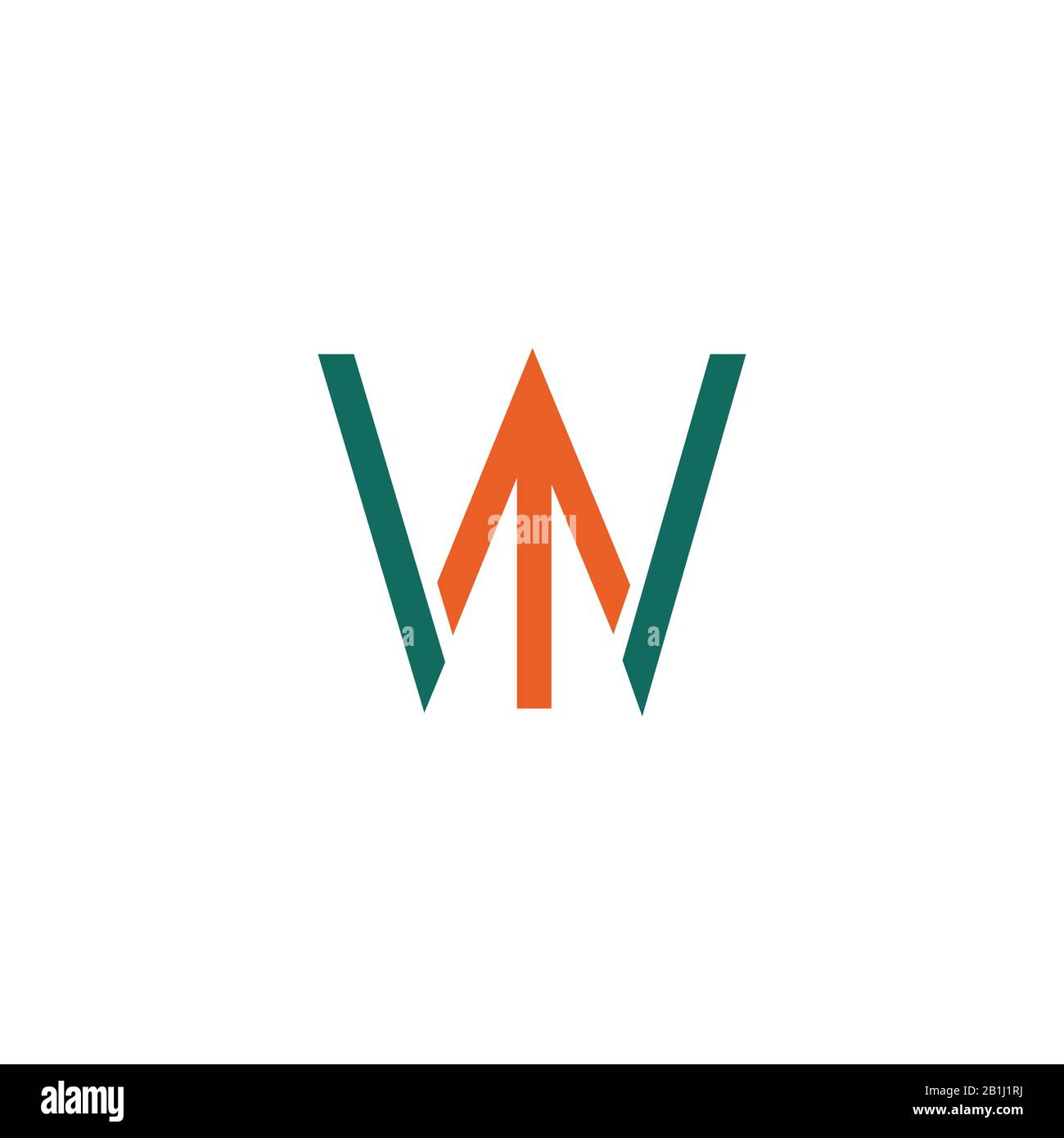 Initial letter wt  logo or tw logo vector design template Stock Vector