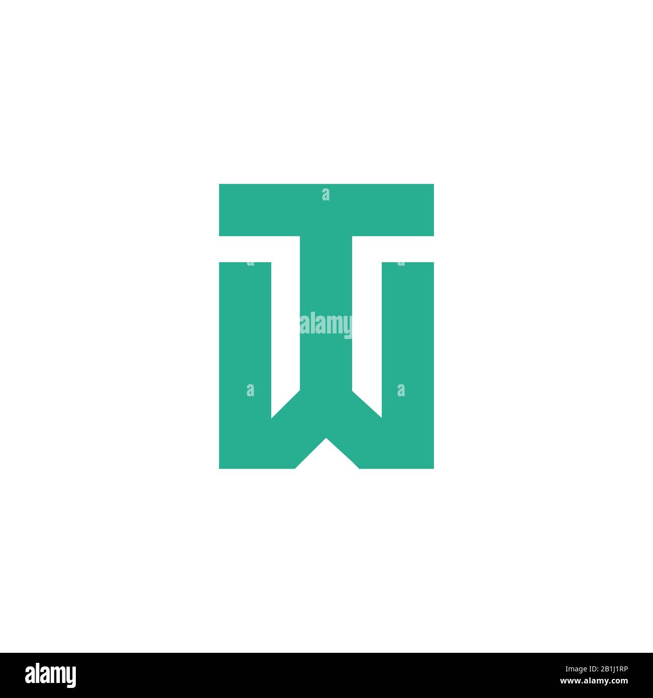 Initial letter wt logo or tw logo vector design template Stock Vector ...
