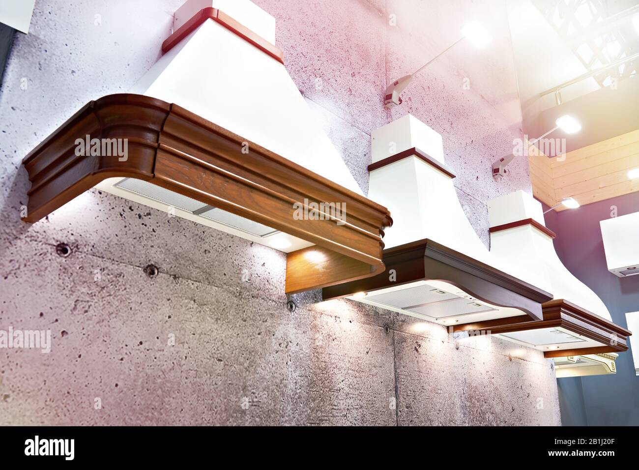 Department store selling kitchen hoods Stock Photo