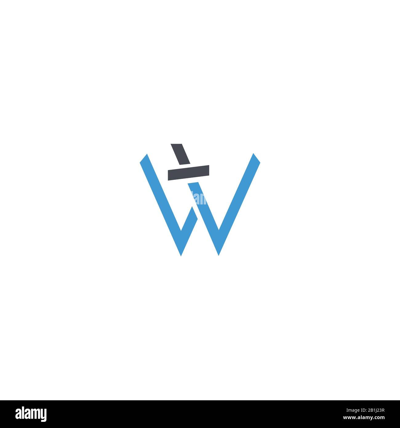 Initial letter wt  logo or tw logo vector design template Stock Vector