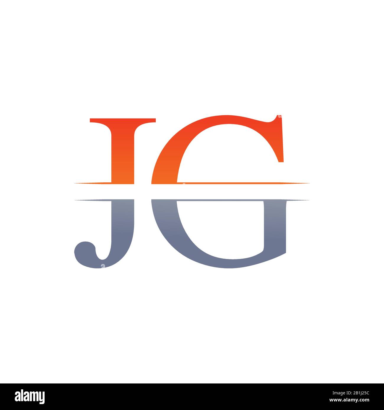 JG letter Type Logo Design vector Template. Abstract Letter JG logo