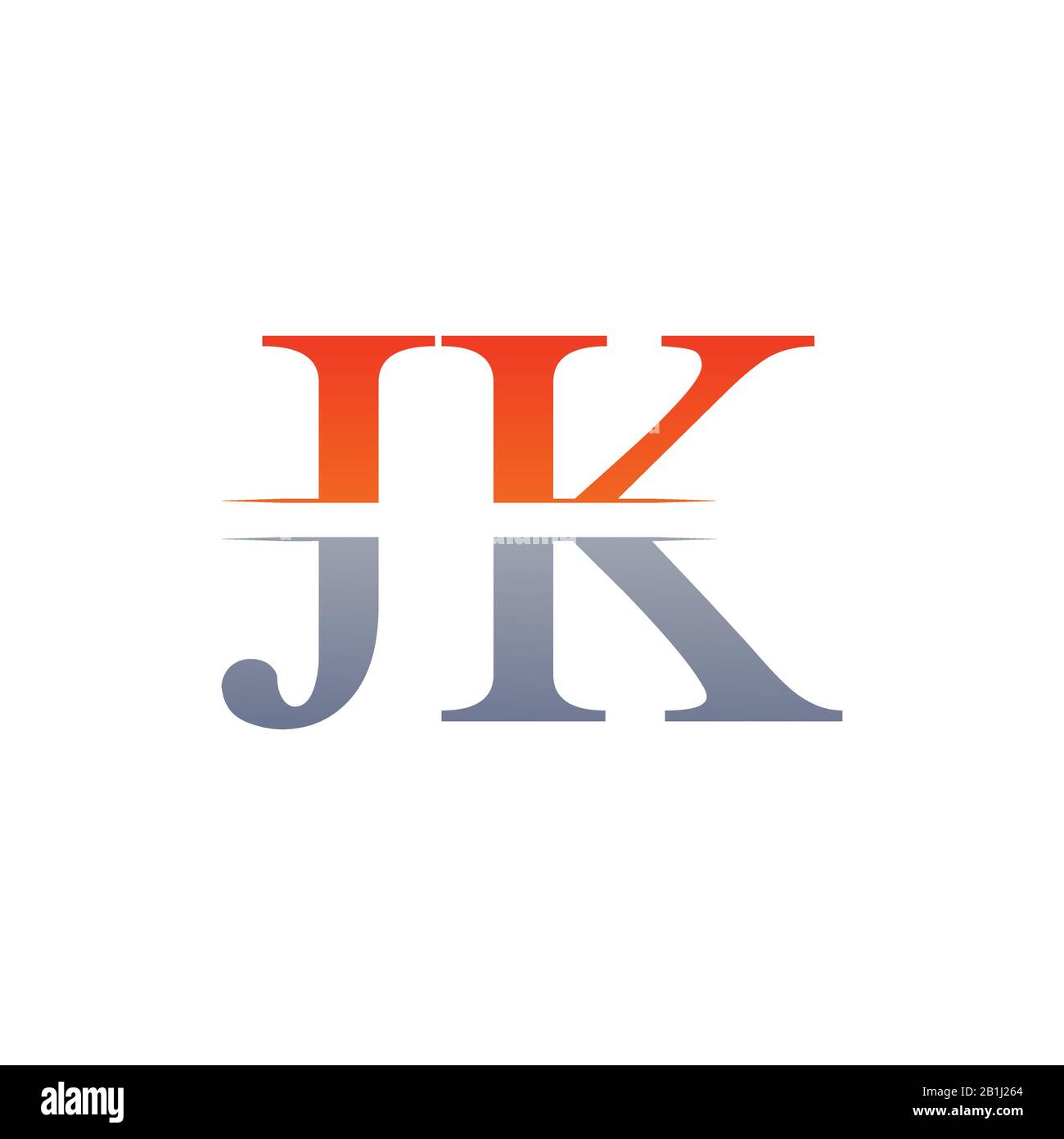 JK letter Type Logo Design vector Template. Abstract Letter JK logo Design Stock Vector