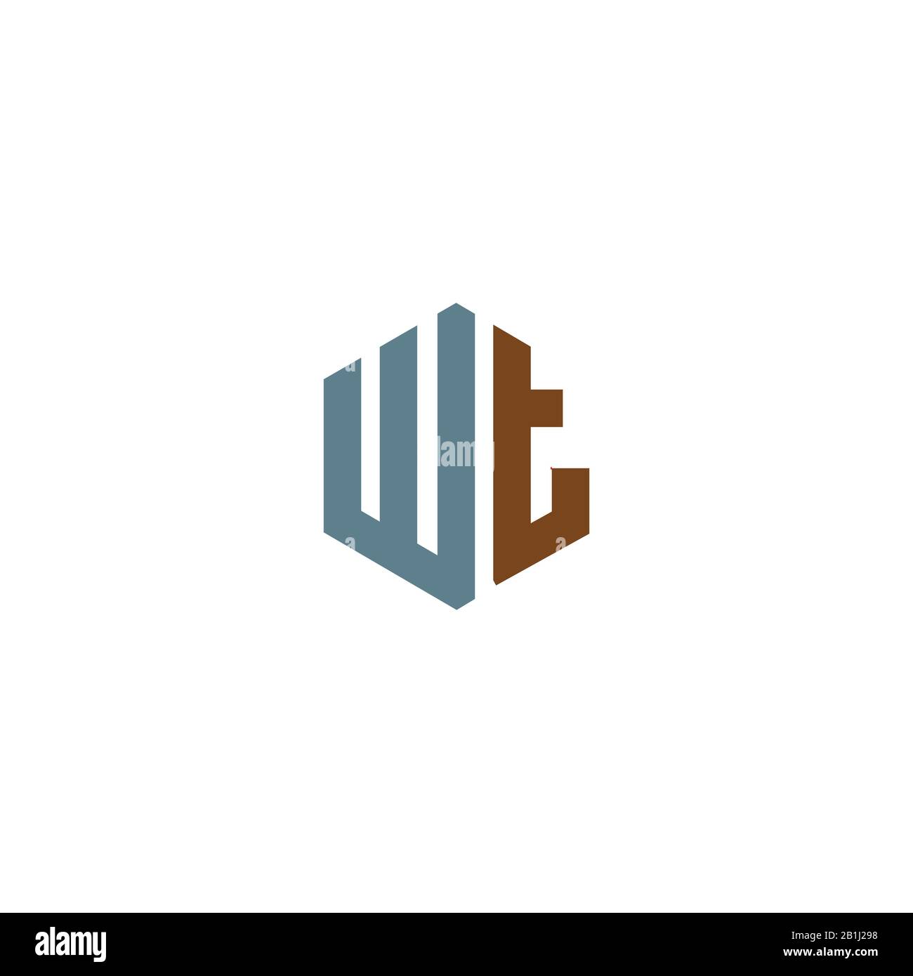 Initial letter wt  logo or tw logo vector design template Stock Vector