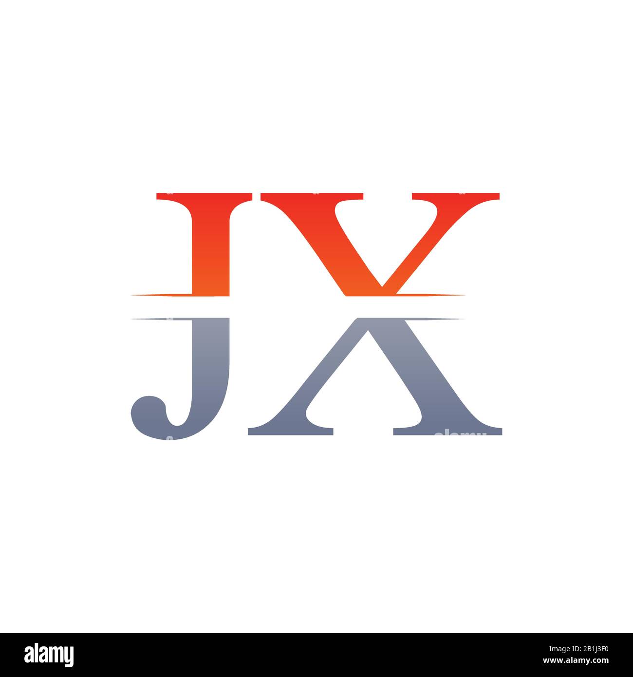 JX letter Type Logo Design vector Template. Abstract Letter JX logo Design Stock Vector