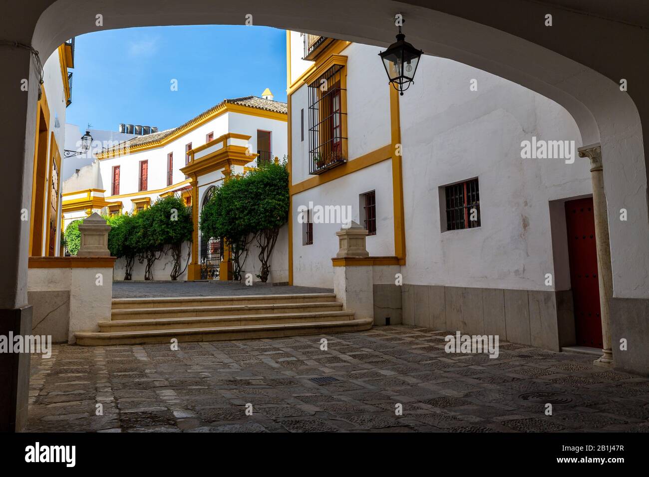 Entrance to the Bullfighting arena of Seville, Andalucia, Spain. Stock Photo