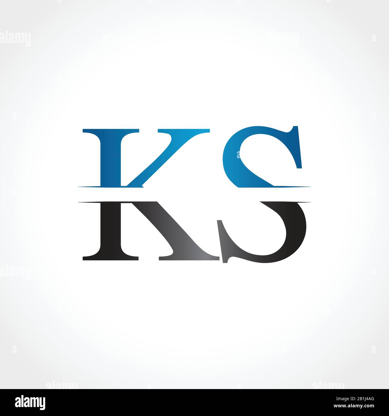 Initial KS letter Logo Design vector Illustration. Abstract Letter ...