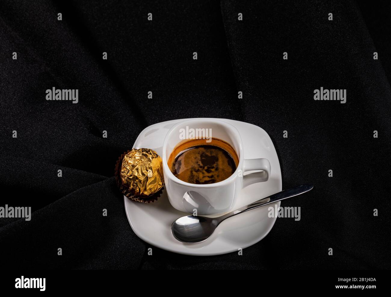 Coffee and candy isolated Stock Photo