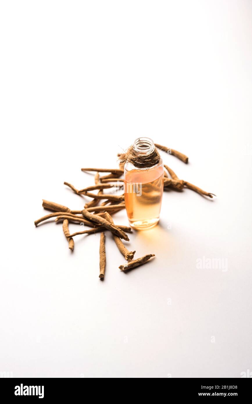 Ayurvedic Ashwagandha Oil - helps in strengthening nerves and muscles Stock Photo