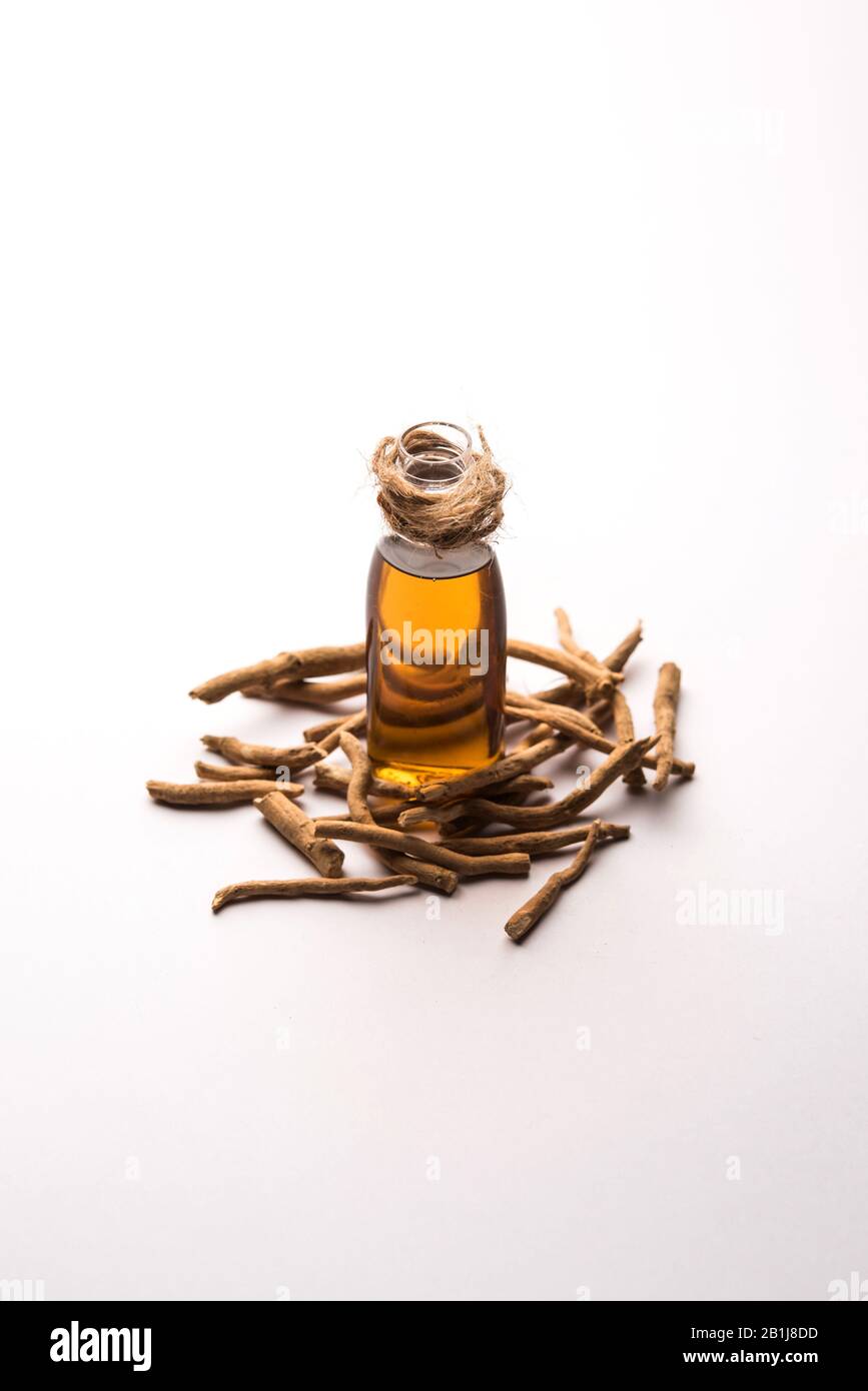 Ayurvedic Ashwagandha Oil - helps in strengthening nerves and muscles Stock Photo