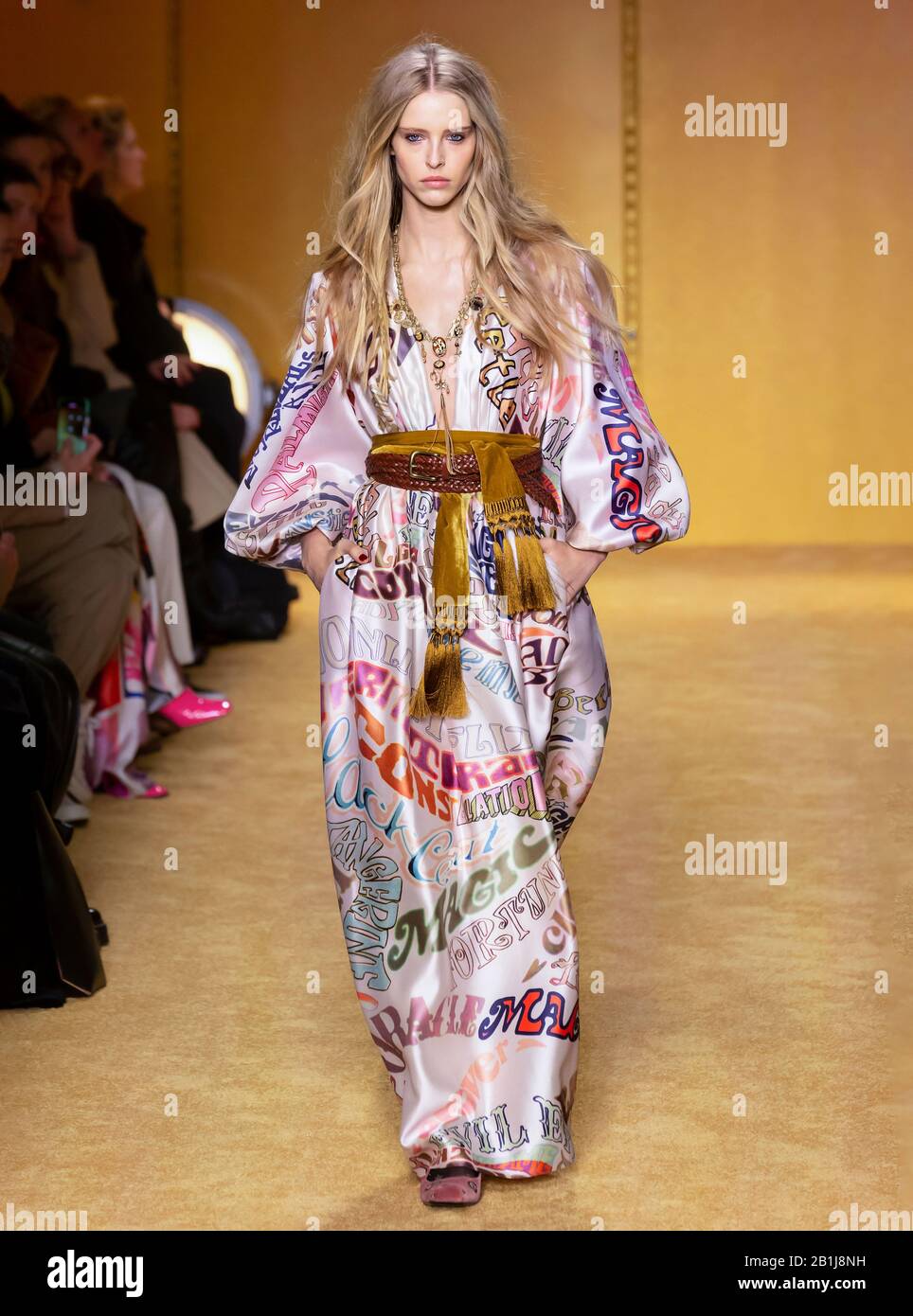 New York, New York - February 10, 2020: Abby walks runway at Zimmermann Fall Winter 2020 Fashion Show Stock Photo Alamy