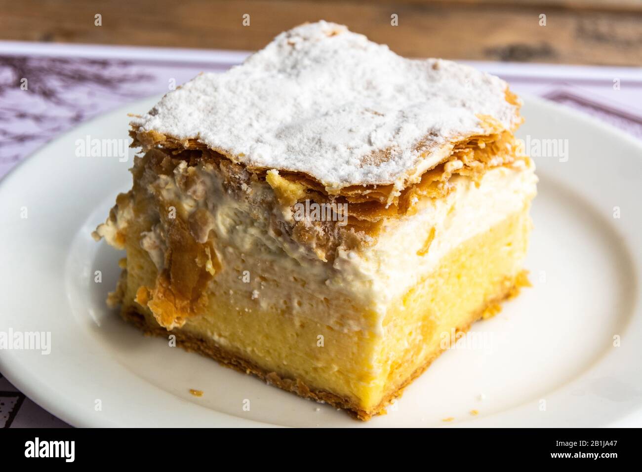 Kremsnita cream cake in Bled, Slovenia Stock Photo Alamy