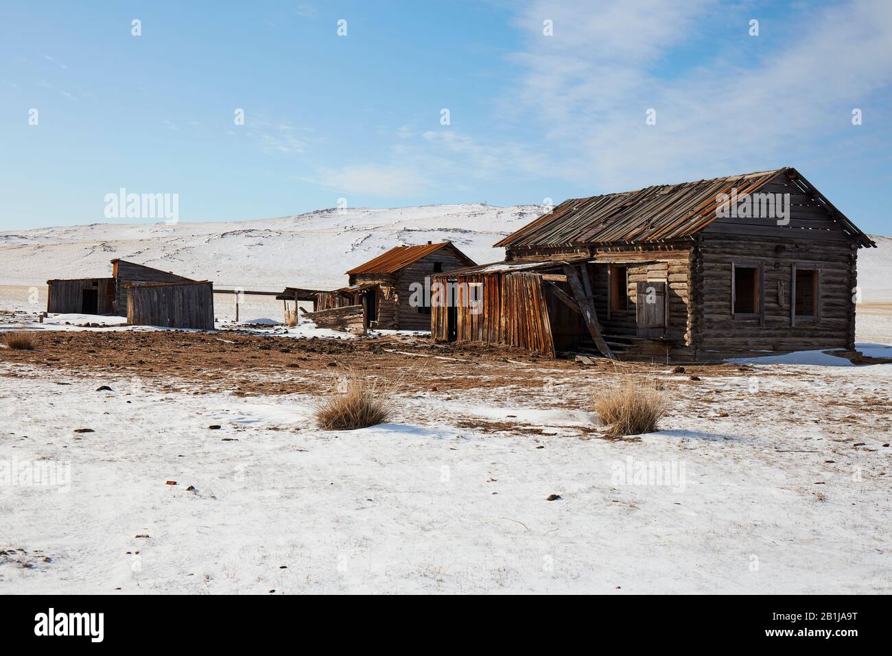 Abundant nomad village ghost town Stock Photo