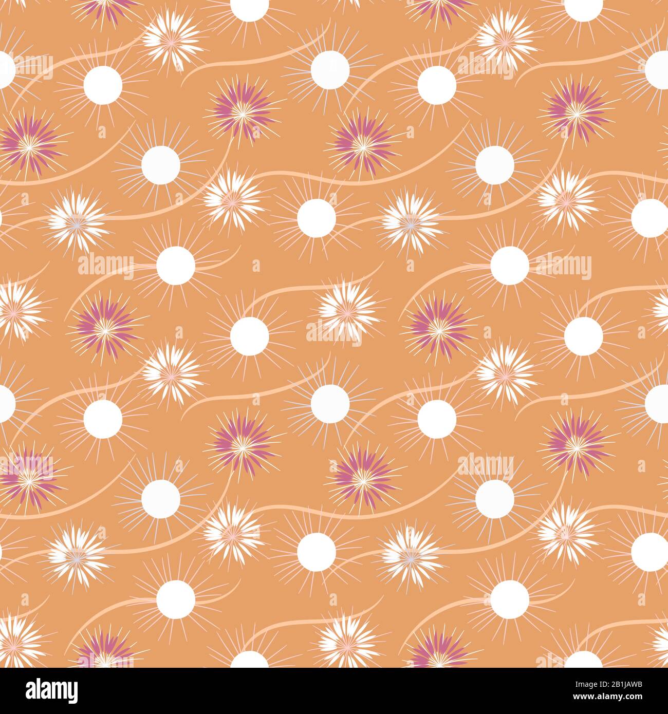 suns and flowers seamless vector pattern Stock Vector Image & Art - Alamy