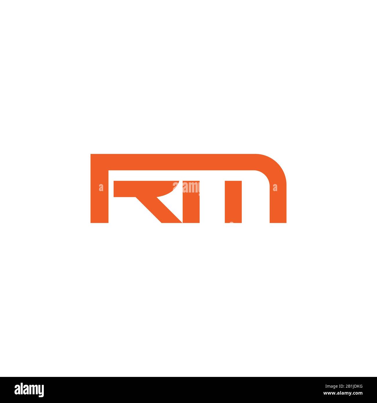 Initial letter mr or rm logo design template Stock Vector