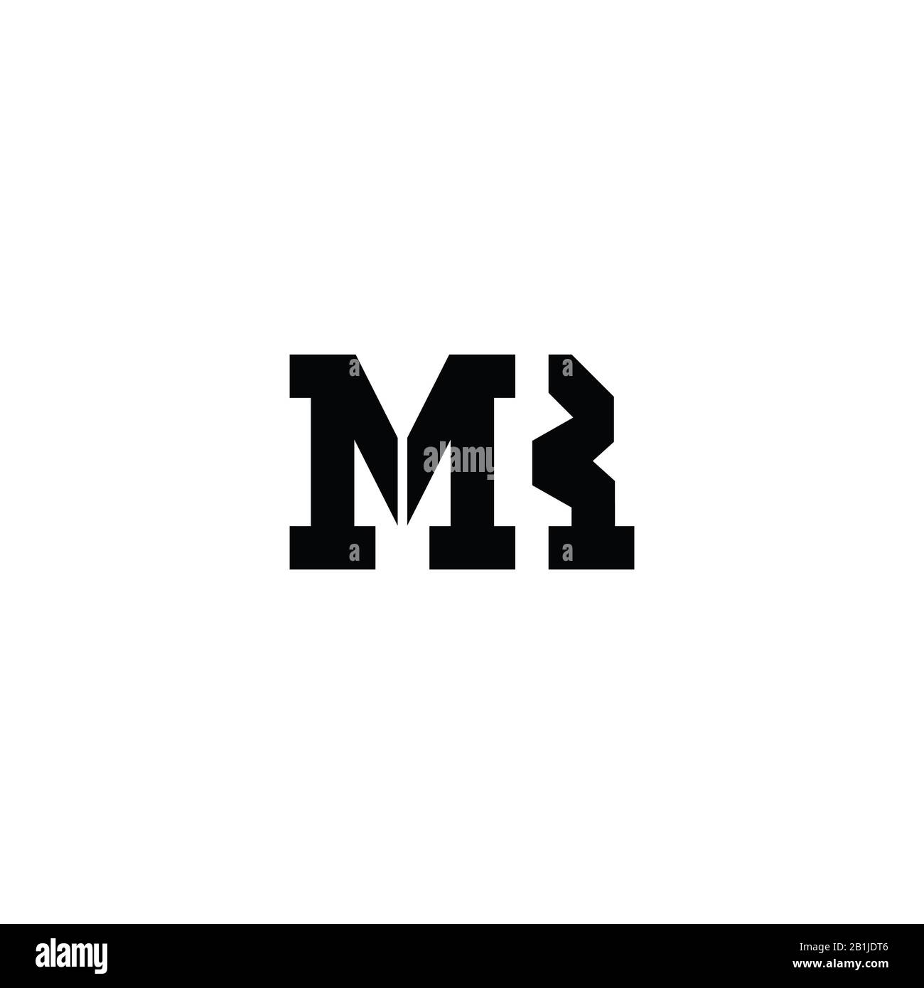 Initial letter mr or rm logo design template Stock Vector Image & Art ...